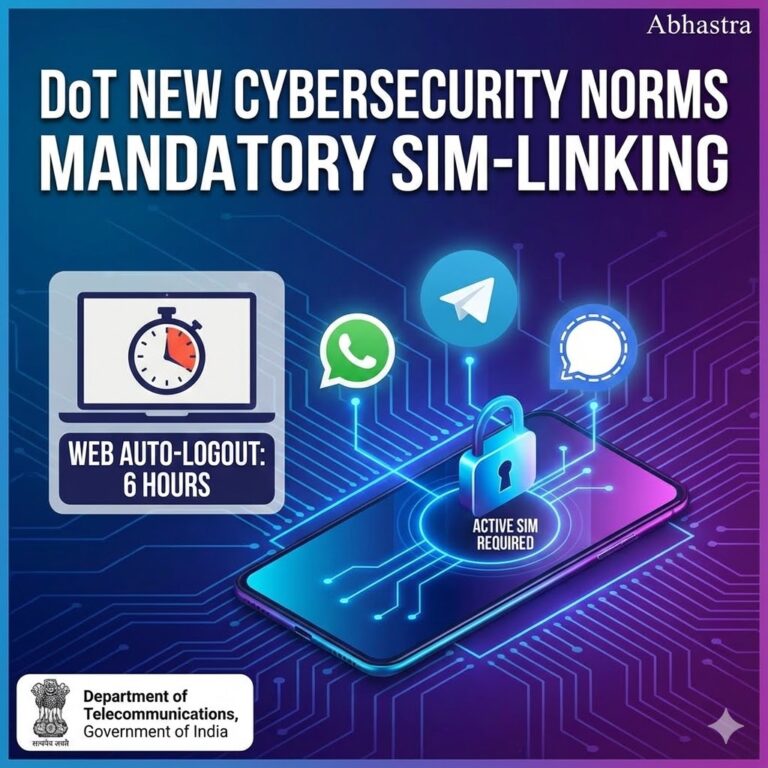 End of the “Ghost Number” Era: DoT Mandates Active SIM Linking for WhatsApp and Telegram